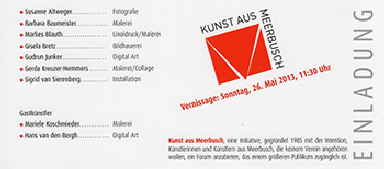 Kunst aus Meerbusch 2013 Flyer